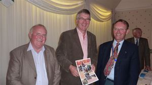 Mike Simpson with President Roger Burgess and Host Sandy Hamilton